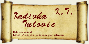 Kadivka Tulović vizit kartica